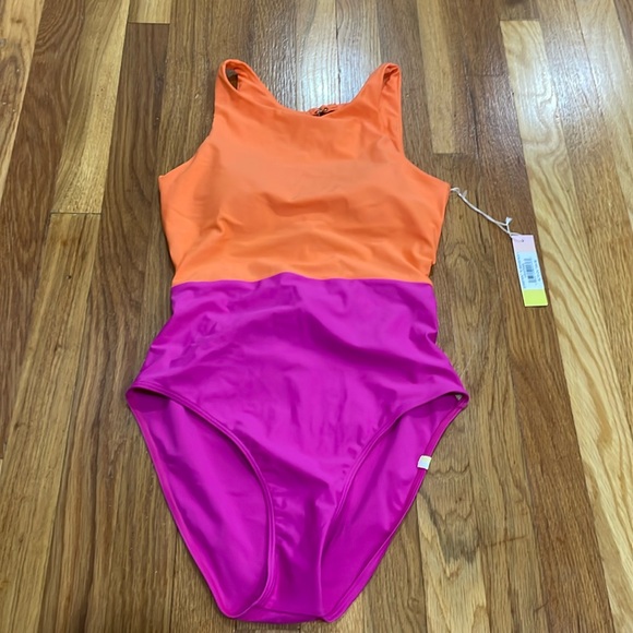 Pink + Orange Summersalt swimsuit - Picture 2 of 6